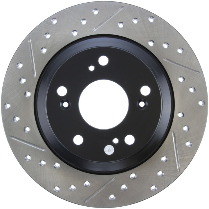 StopTech 00-09 S2000 Slotted & Drilled Right Rear Rotor - Bull Strap