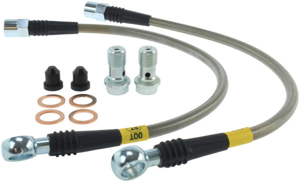 StopTech 01-05 Audi Allroad Rear Stainless Steel Brake Line Kit - Bull Strap