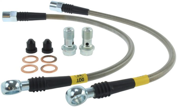 StopTech 01-05 Audi Allroad Rear Stainless Steel Brake Line Kit - Bull Strap