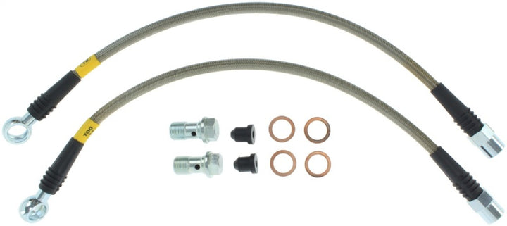 StopTech 01-05 Audi Allroad Rear Stainless Steel Brake Line Kit - Bull Strap