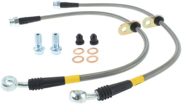 StopTech 02-06 Acura RSX / 04-09 TSX / 03-07 Accord / 09 Accord Coupe & Sedan Rear SS Brake Lines - Bull Strap