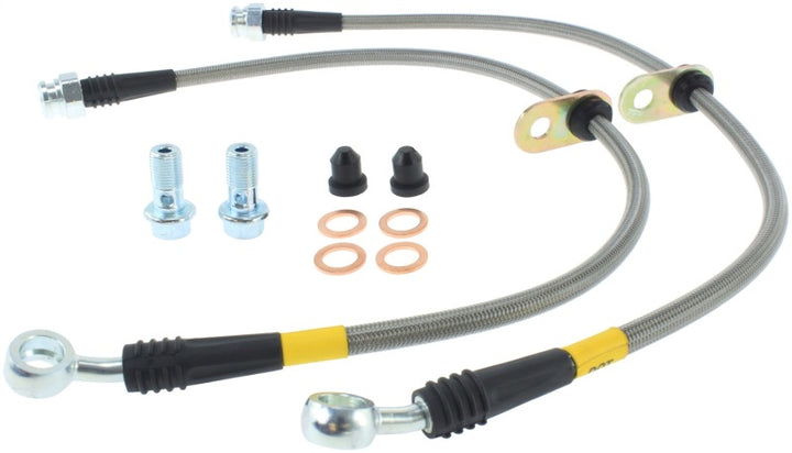StopTech 02-06 Acura RSX / 04-09 TSX / 03-07 Accord / 09 Accord Coupe & Sedan Rear SS Brake Lines - Bull Strap