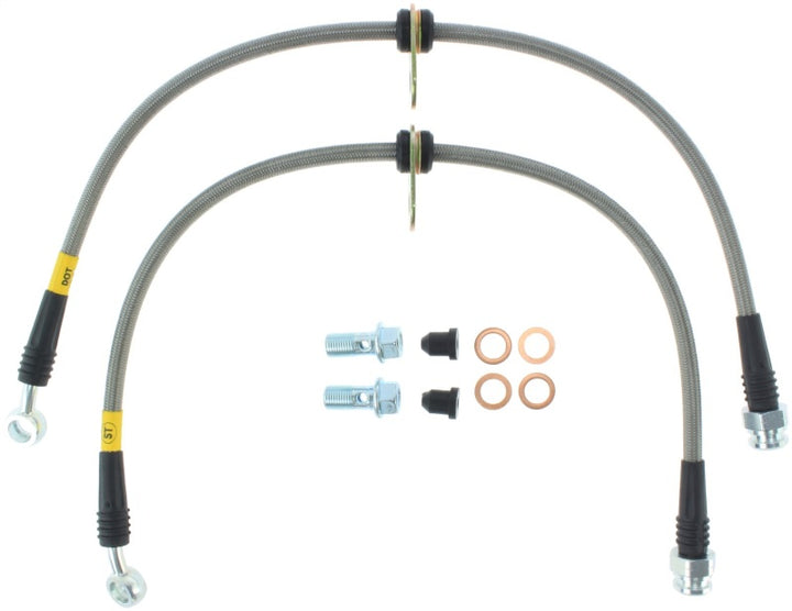 StopTech 02-06 Acura RSX / 04-09 TSX / 03-07 Accord / 09 Accord Coupe & Sedan Rear SS Brake Lines - Bull Strap