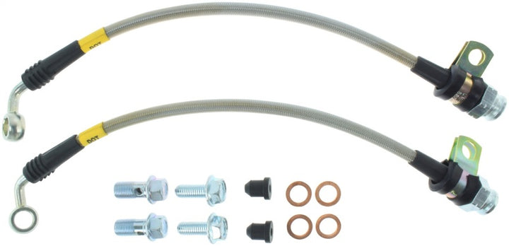StopTech 03-07 Infiniti FX35/45 Rear Stainless Steel Brake Lines - Bull Strap