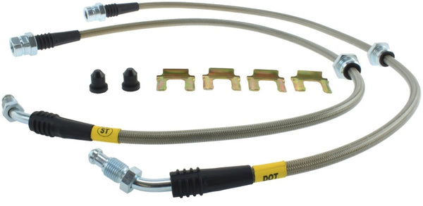 StopTech 04 VW Golf R32 AWD Front Stainless Steel Brake Line Kit - Bull Strap