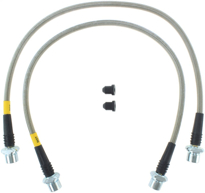 StopTech 05-17 Toyota Tacoma Stainless Steel Rear Brake Line Kit - Bull Strap