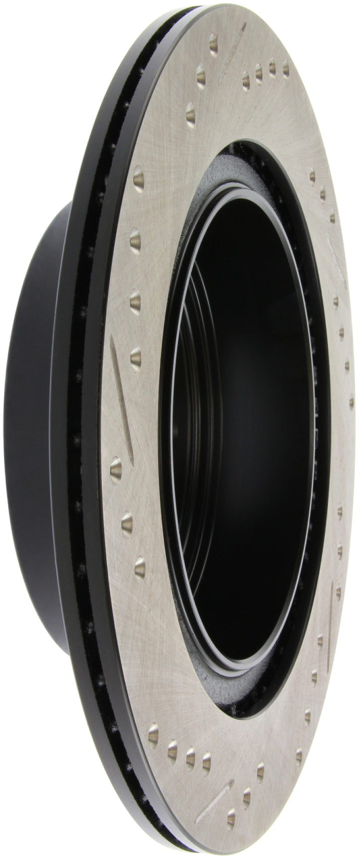 StopTech 06-07 350Z / 05-07 G35 / 06-07 G35X SportStop Slotted & Drilled Rear Left Rotor - Bull Strap