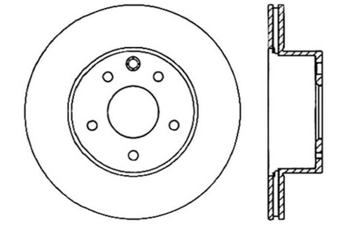 StopTech 06-07 350Z / 05-07 G35 / 06-07 G35X SportStop Slotted & Drilled Rear Left Rotor - Bull Strap