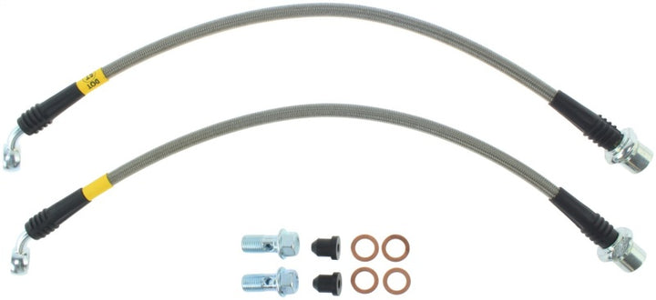 StopTech 06-08 Lexus IS350 / 06 GS300/GS430 Stainless Steel Front Brake Lines - Bull Strap