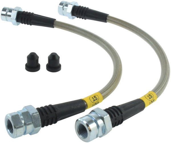 StopTech 06-12 Audi A3/08-13 TT Quattro / 05-12 VW Jetta Rear Stainless Steel Brake Line Kit - Bull Strap