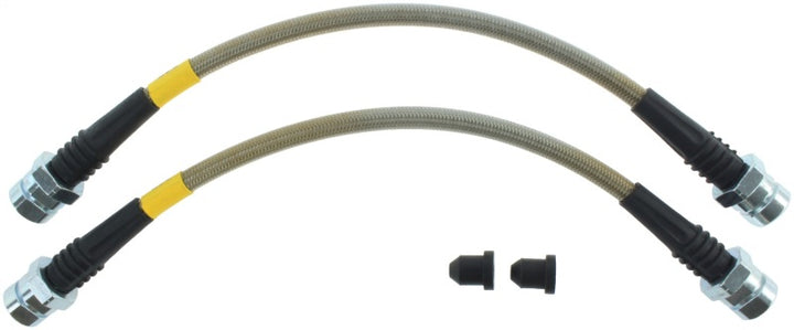 StopTech 06-12 Audi A3/08-13 TT Quattro / 05-12 VW Jetta Rear Stainless Steel Brake Line Kit - Bull Strap