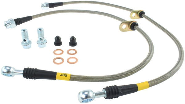 StopTech 06+ Civic Si Stainless Steel Front Brake Lines - Bull Strap