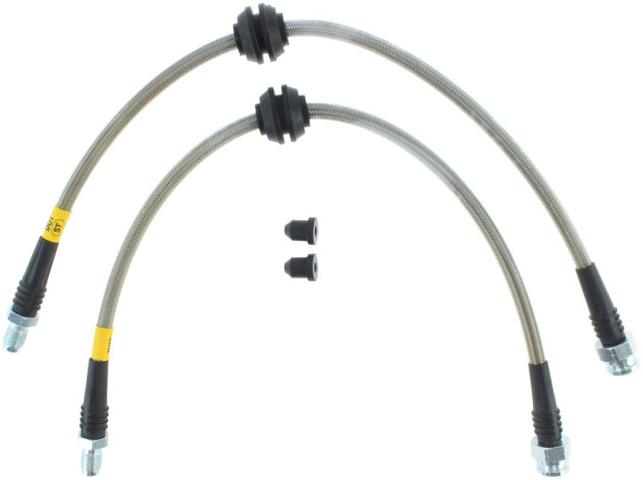 StopTech 07-09 Mazdaspeed3 / 04-07 Mazda 3 Stainless Steel Rear Brake Lines - Bull Strap