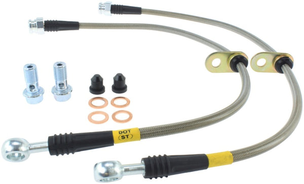 StopTech 07-13 Acura MDX Front SS Brake Lines - Bull Strap