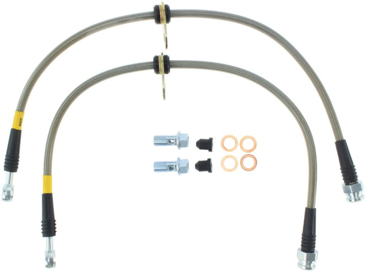 StopTech 07-13 Acura MDX Front SS Brake Lines - Bull Strap