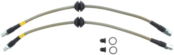 StopTech 08-10 Mini Cooper Stainless Steel Rear Brake Lines - Bull Strap