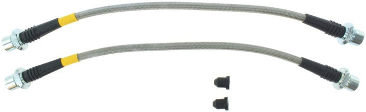 StopTech 08-12 Toyota Sequoia/07-12 Tundra Front Stainless Steel Brake Lines - Bull Strap