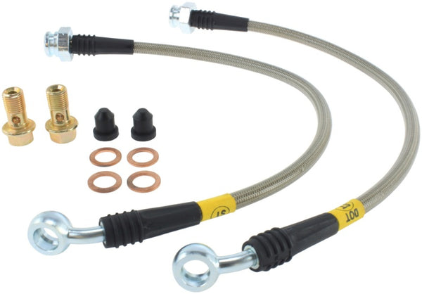 StopTech 09+ Nissan GTR Stainless Steel Rear Brake Lines - Bull Strap