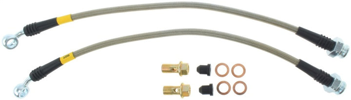 StopTech 09+ Nissan GTR Stainless Steel Rear Brake Lines - Bull Strap
