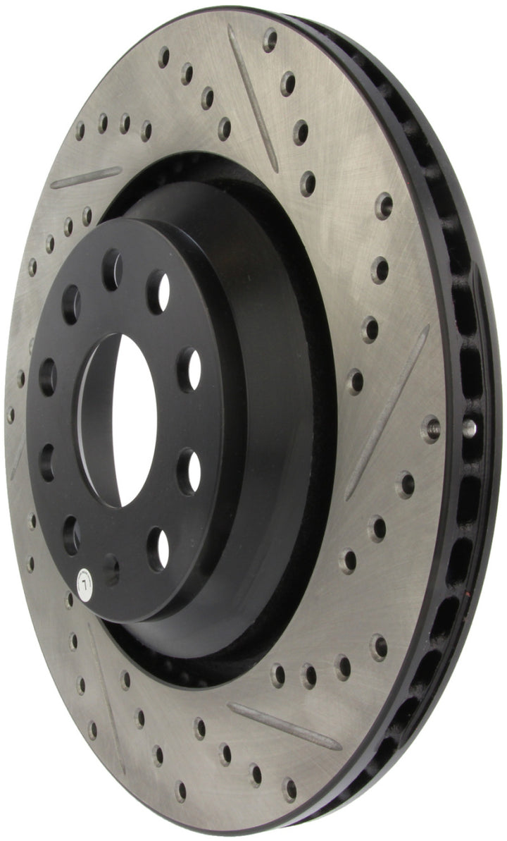 StopTech 09 VW Passat CC / 06-09 Passat Slotted & Drilled Left Rear Rotor - Bull Strap