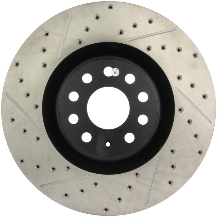 StopTech 09 VW Passat CC / 06-09 Passat Slotted & Drilled Right Front Rotor - Bull Strap