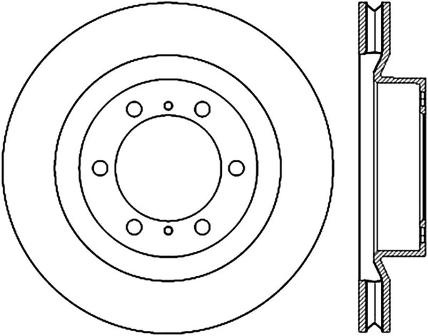StopTech 10-17 Lexus GX460 / 10-17 Toyota 4Runner Cryo Slotted Front Right Sport Brake Rotor - Bull Strap
