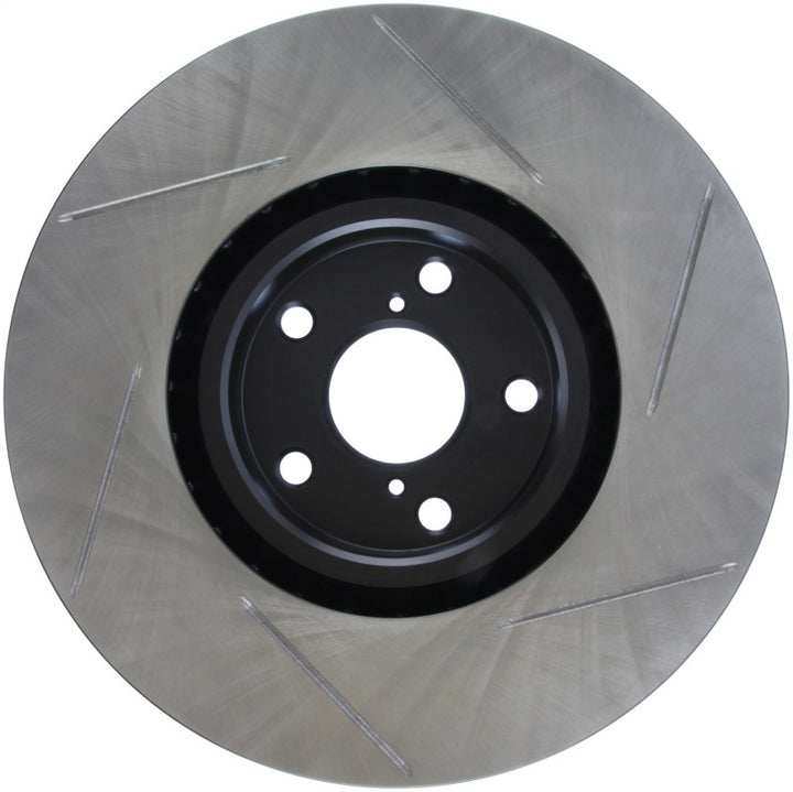 StopTech 11-14 Lexus GS300/350/400/430 (Will Not Fit F Sport) Slotted Sport Front Right Brake Rotor - Bull Strap