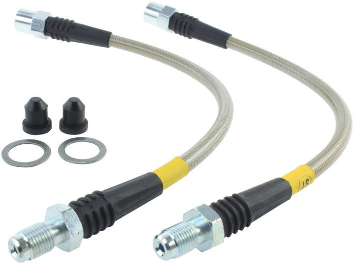 StopTech 12-13 BMW 335i SS Rear Brake Lines - Bull Strap