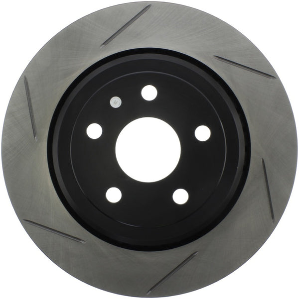 StopTech 12-13 Jeep SRT8 Rear Right Slotted Sport Brake Rotor - Bull Strap