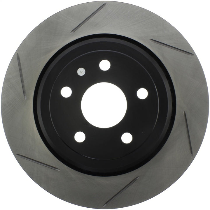 StopTech 12-13 Jeep SRT8 Rear Right Slotted Sport Brake Rotor - Bull Strap