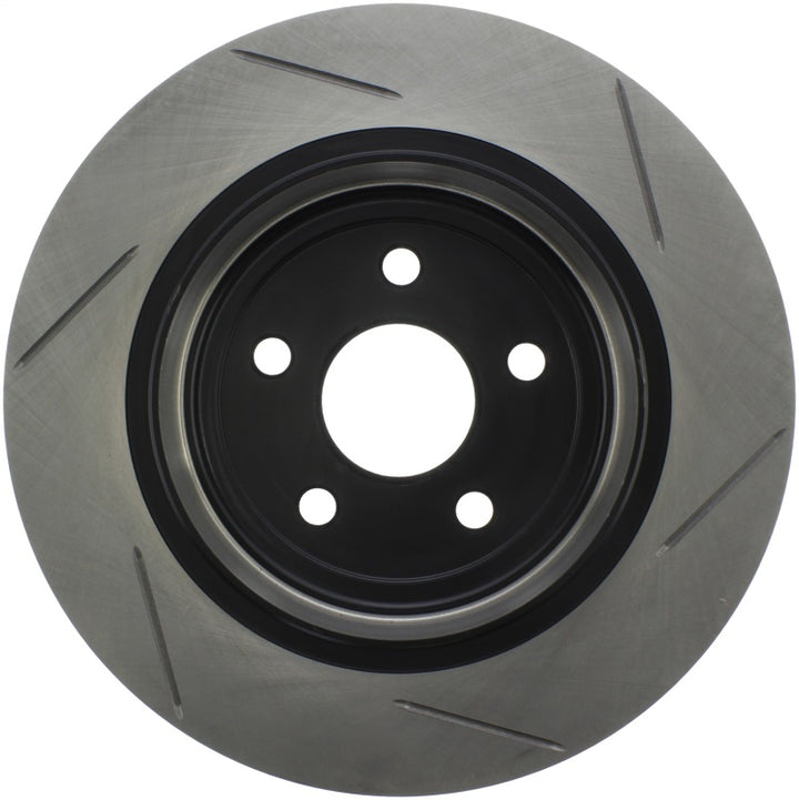 StopTech 12-13 Jeep SRT8 Rear Right Slotted Sport Brake Rotor - Bull Strap