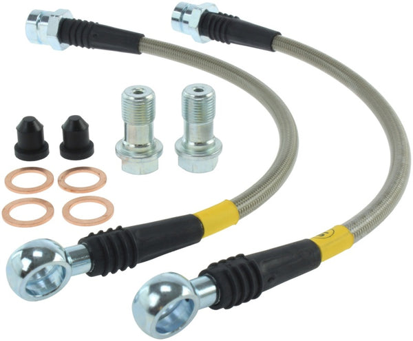 StopTech 15-17 Volkswagen GTI Stainless Steel Rear Brake Lines - Bull Strap