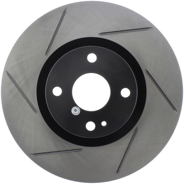 StopTech 16-17 Mazda MX-5 Front Passenger Side Slotted Sport Brake Rotor - Bull Strap