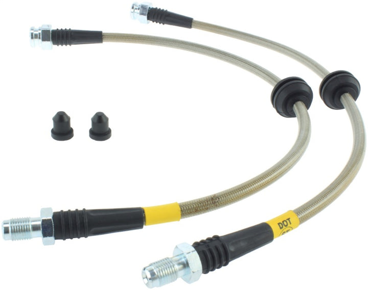 StopTech 2013-2014 Ford Focus ST (Euro Only) Stainless Steel Front Brake Lines - Bull Strap