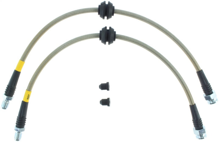 StopTech 2013-2014 Ford Focus ST (Euro Only) Stainless Steel Front Brake Lines - Bull Strap