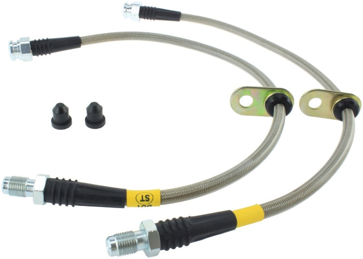 StopTech 2014 Ford Fiesta ST Stainless Steel Rear Brake Lines - Bull Strap