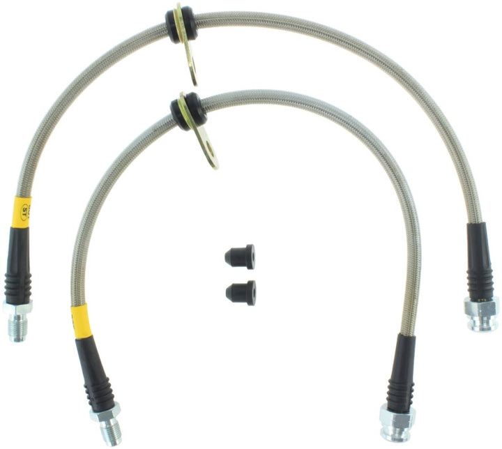 StopTech 2014 Ford Fiesta ST Stainless Steel Rear Brake Lines - Bull Strap