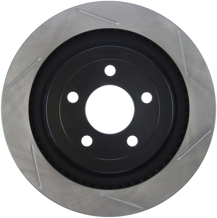 StopTech 2015 Ford Mustang GT w/ Brembo Brakes Left Rear Slotted Brake Rotor - Bull Strap