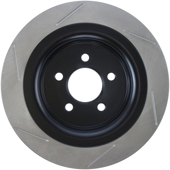 StopTech 2015 Ford Mustang GT w/ Brembo Brakes Left Rear Slotted Brake Rotor - Bull Strap