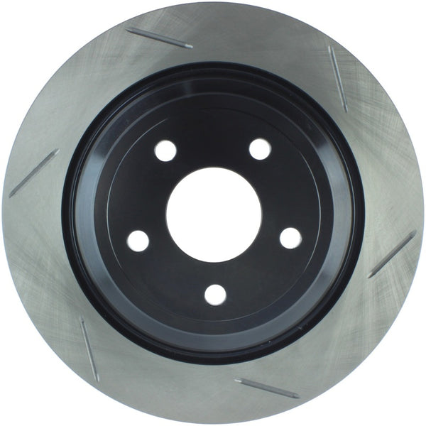 StopTech 2016 Ford Focus RS Slotted Rear Left Sport Brake Rotor - Bull Strap