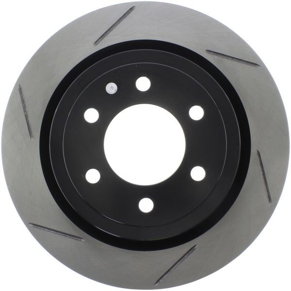 StopTech 2018 Ford F-150 Sport Slotted Rear Right Brake Rotor - Bull Strap
