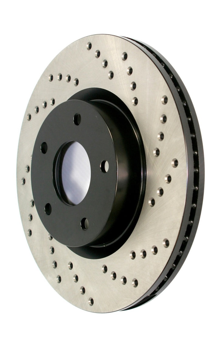 StopTech 2018 Honda Civic Type R Cross Drilled Left Rear Rotor - Bull Strap