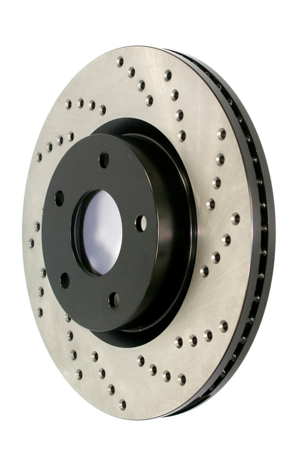 StopTech 2018 Honda Civic Type R Cross Drilled Right Rear Rotor - Bull Strap