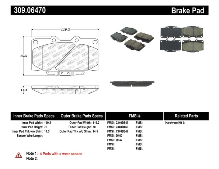 StopTech 89-96 Nissan 300ZX Sport Performance Front Brake Pads - Bull Strap