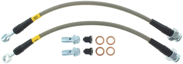 StopTech 89-98 Nissan 240SX (OE Upgrade) Stainless Steel Rear Brake Lines - Bull Strap