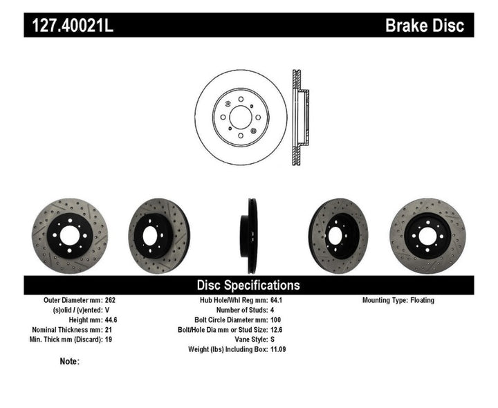 StopTech 90-01 Acura Integra (exc. Type R) / 01-05 Honda Civic / 07+ Honda Fit / 93-97 Del Sol VTEC - Bull Strap