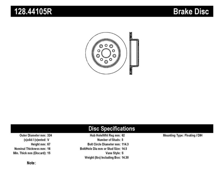 StopTech 93-98 Toyota Supra Turbo Drilled Right Rear Rotor - Bull Strap