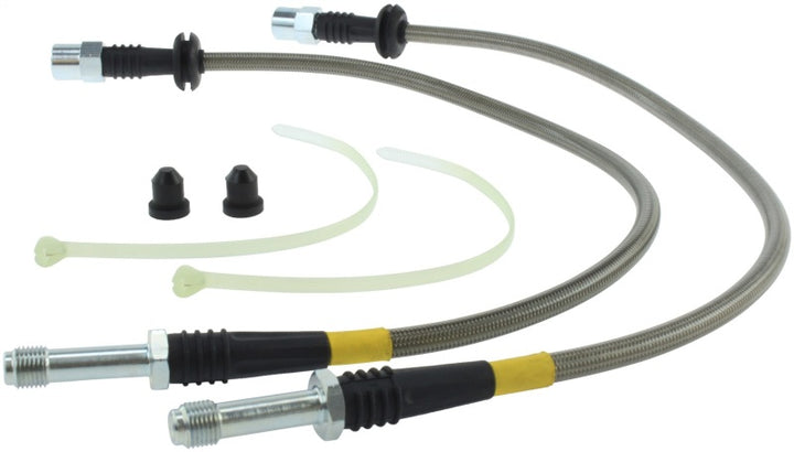 StopTech 94-98 VW Golf Front Stainless Steel Brake Line Kit - Bull Strap