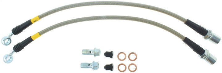 StopTech 95-06 Lexus LS Stainless Steel Rear Brake Lines - Bull Strap