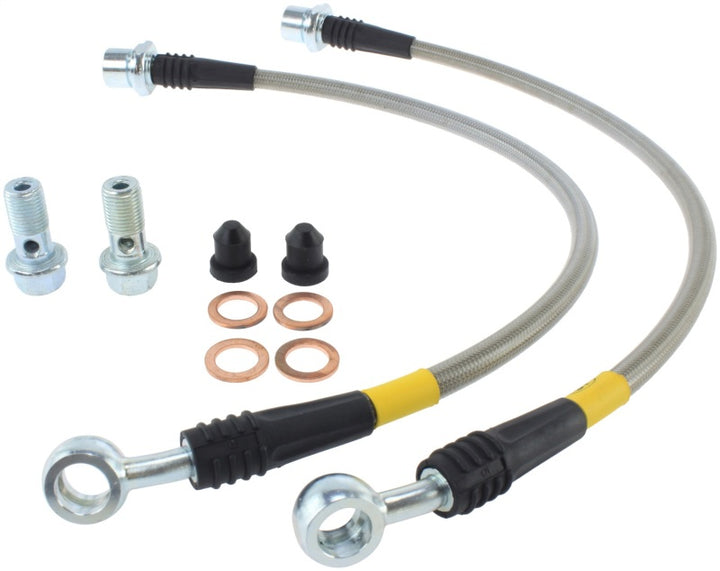StopTech 96 Audi S4 / 06-10 Lexus IS250/IS350 Stainless Steel Rear Brake Lines - Bull Strap